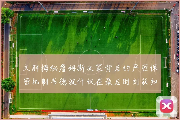 文胖揭秘詹姆斯决策背后的严密保密机制韦德波什仅在最后时刻获知消息